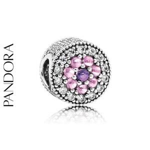 Pandora 925 Sterling Silver - Dazzling Floral Charm w/ CZ Crystals, NIB!